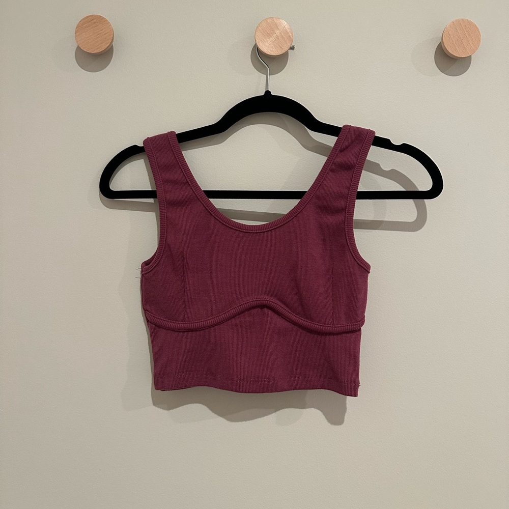 Purple cropped tank